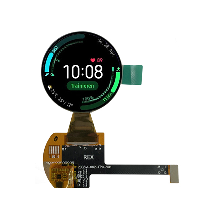 شاشة LCD صغيرة مستديرة يمكن ارتداؤها